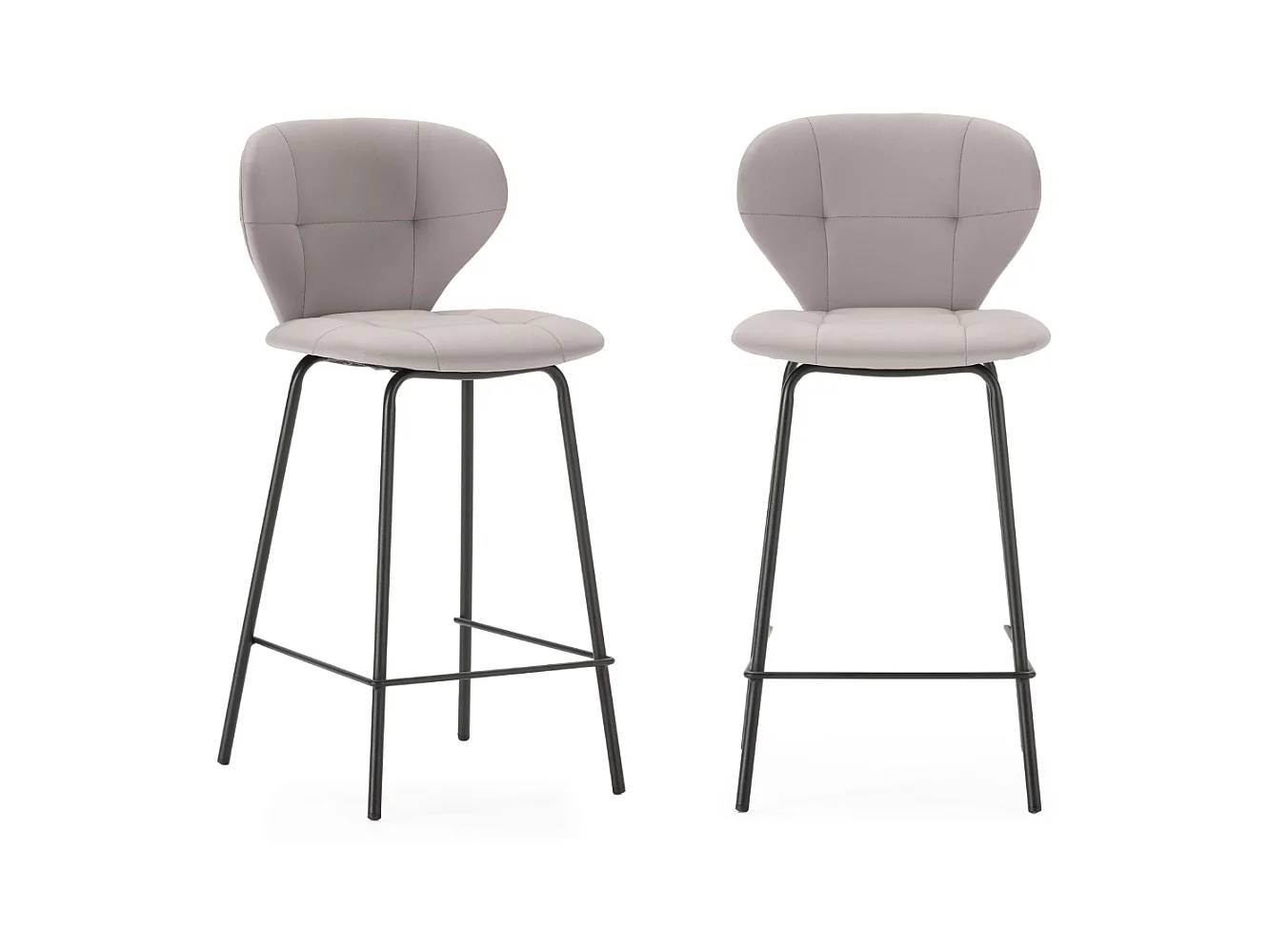 Barkruk Maura - 45x52x67cm - Beige - Set van 2