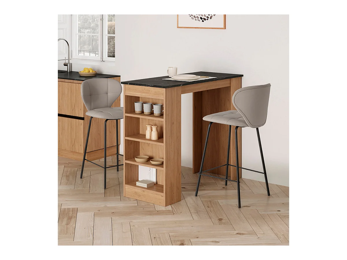 Barkruk Maura - 45x52x67cm - Beige - Set van 2