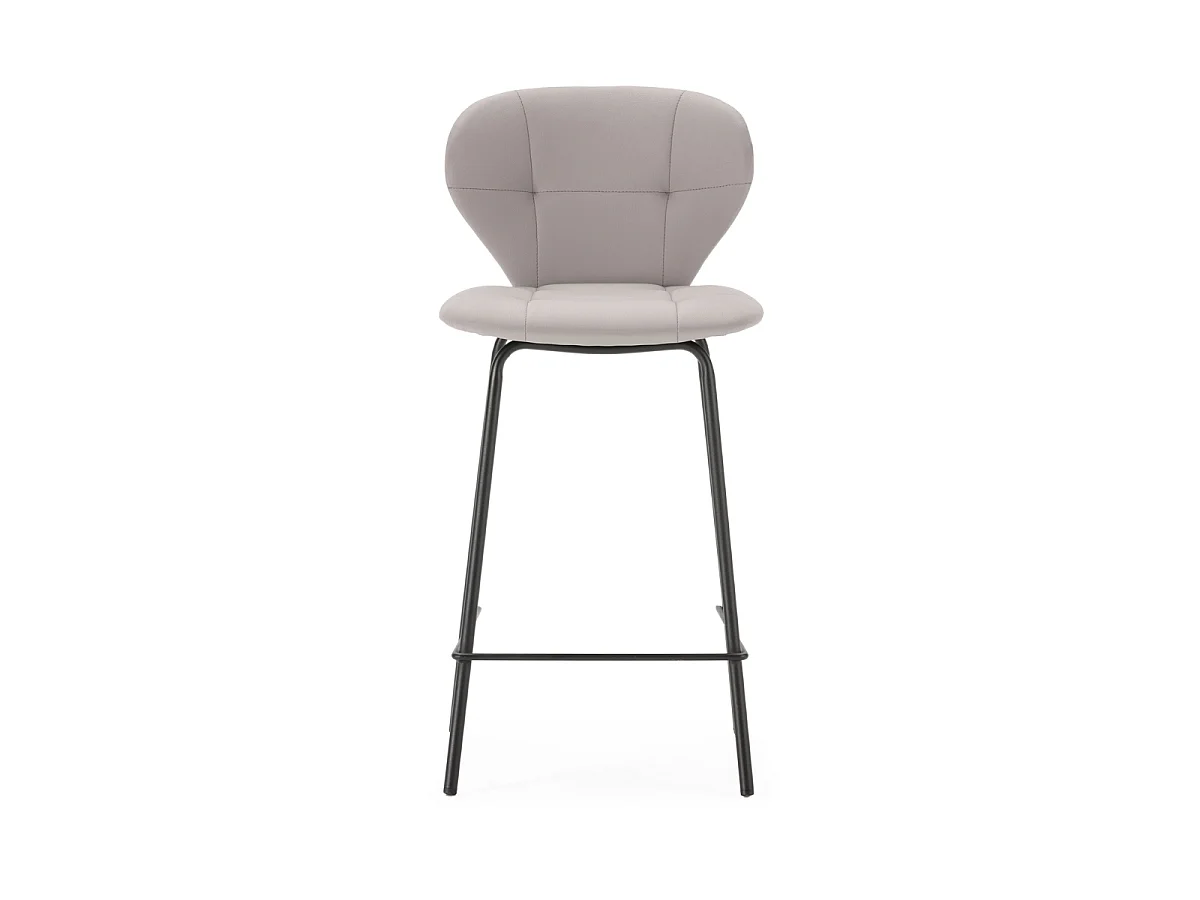 Lot de 2 tabourets avec pieds en métal noir H67 cm - MAURA