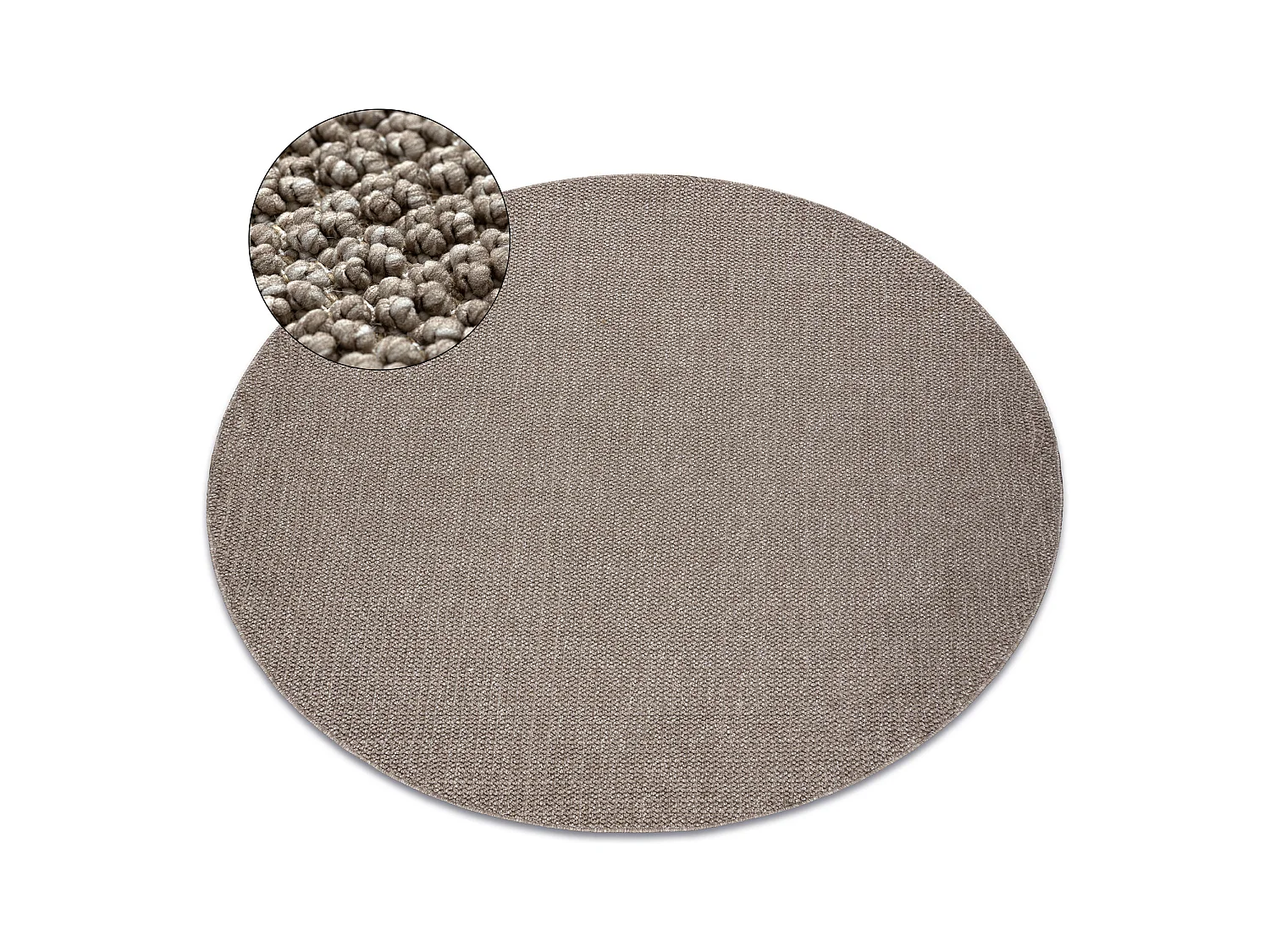 Tapis CASABLANCA LOOP cercle marron, bouclé, doux cercle 200 cm