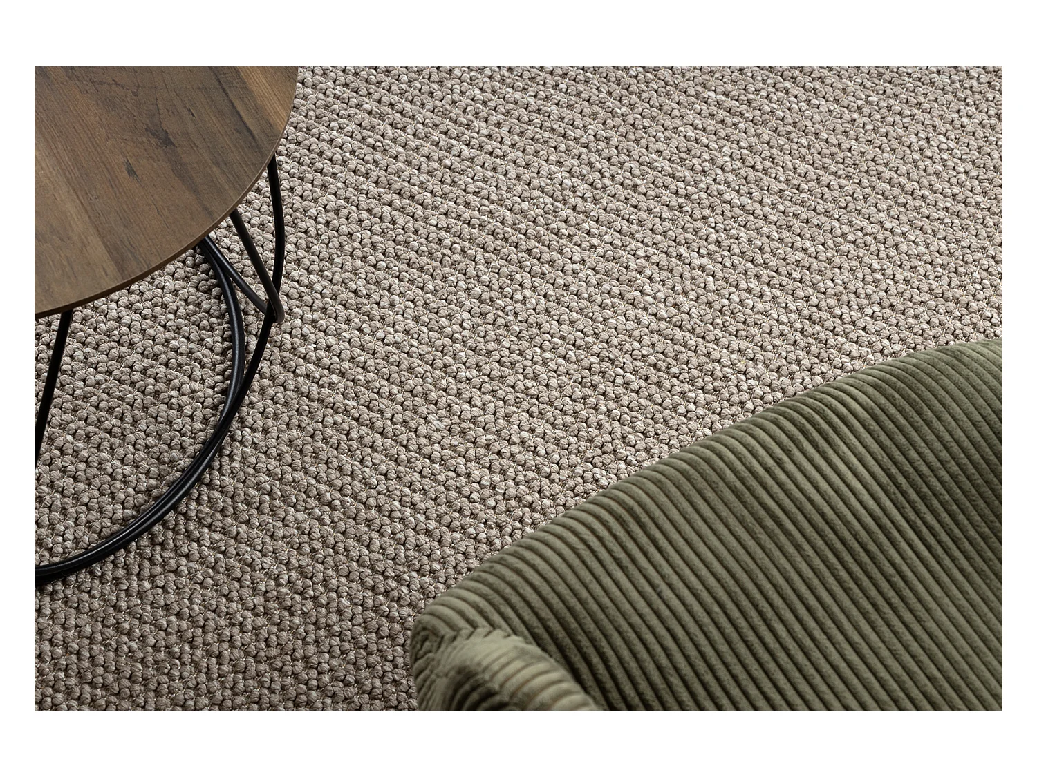 Tapis CASABLANCA LOOP cercle marron, bouclé, doux cercle 200 cm