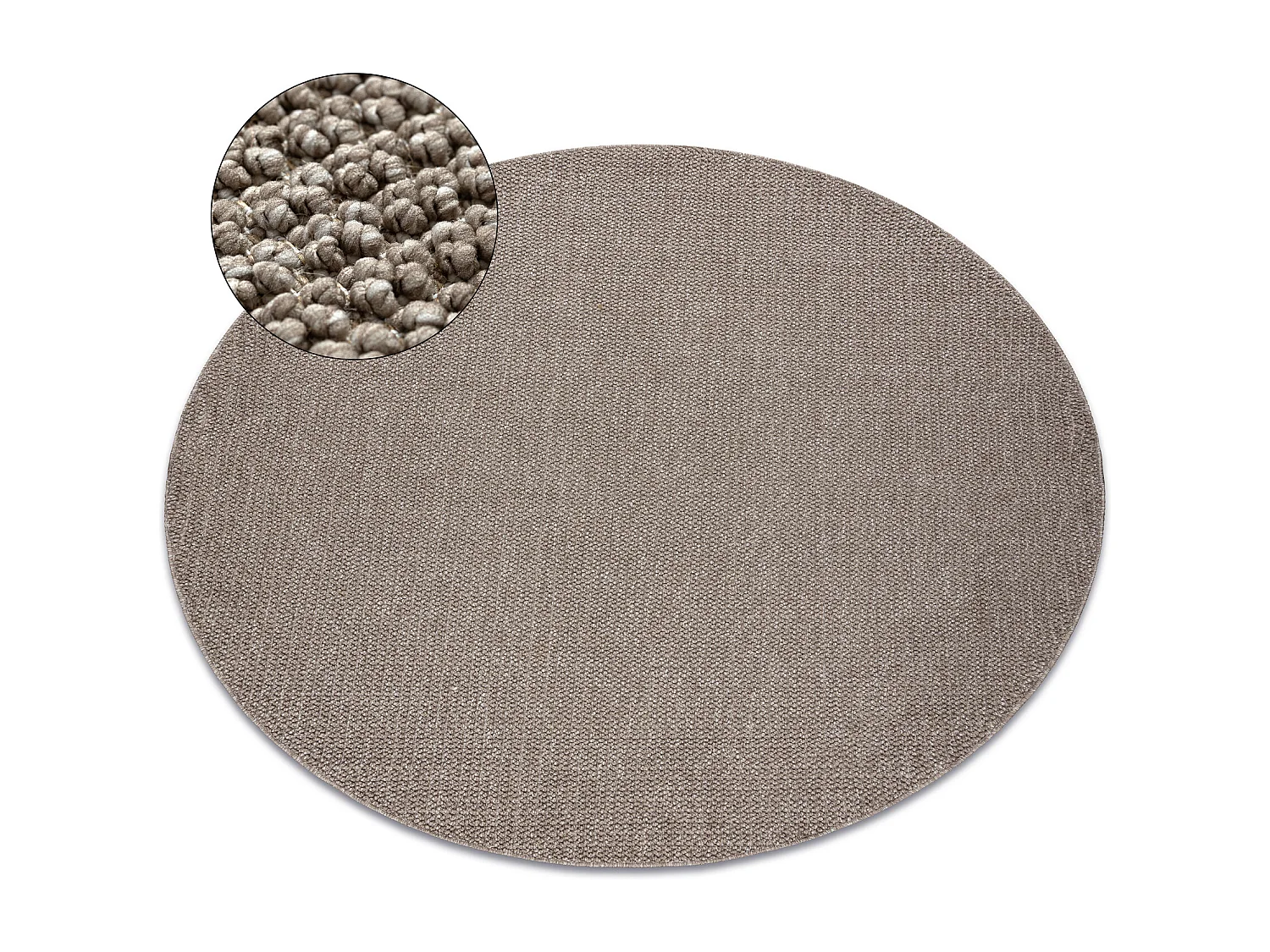 Tapis CASABLANCA LOOP cercle marron, bouclé, doux cercle 200 cm
