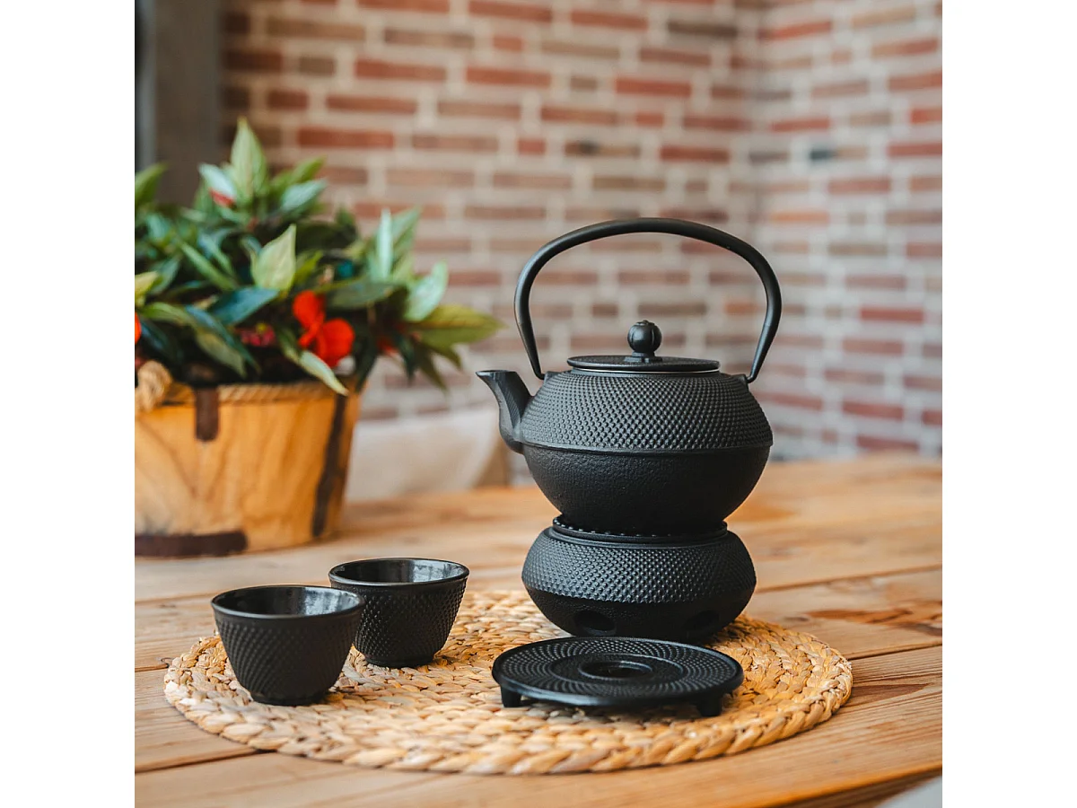 Asia Noir - Set de 2 tasses à thé en fonte