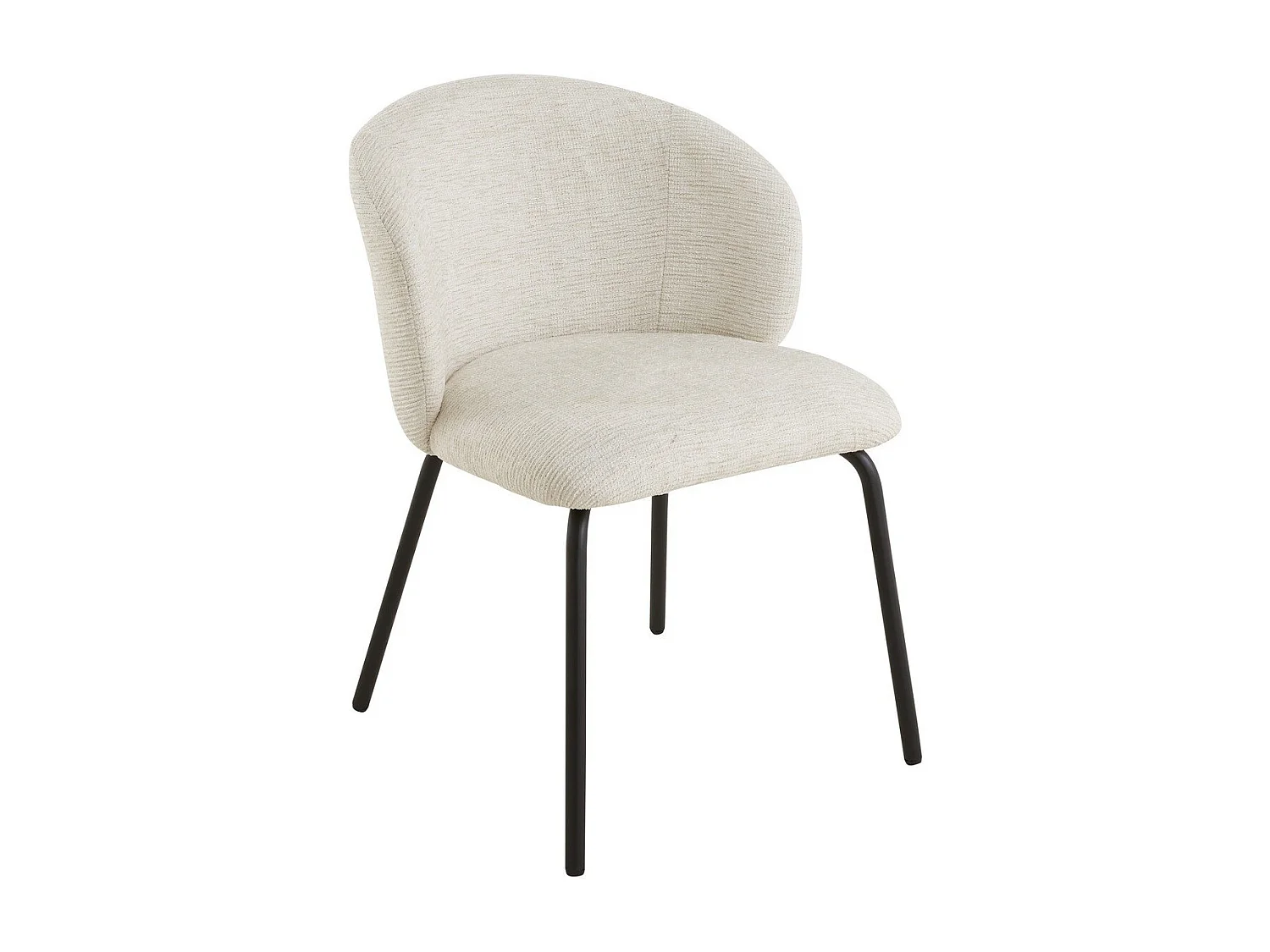 Lot de 2 chaises tissu chiné et pieds metal VESPER