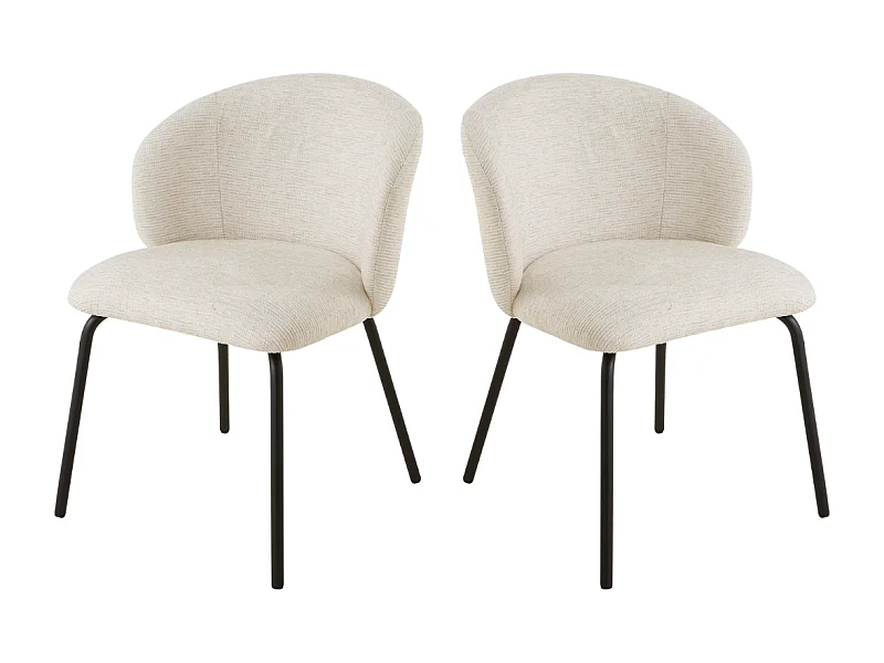 Set van 2 stoelen met gestoffeerde zitting en rugleuning - VESPER