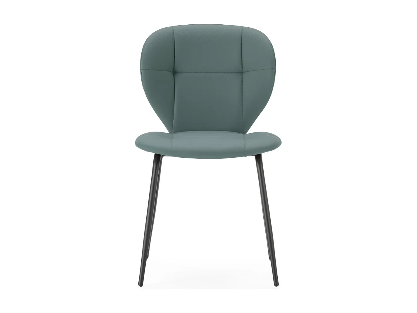 Lot de 2 chaises avec pieds en métal noir L50 cm - MAURA