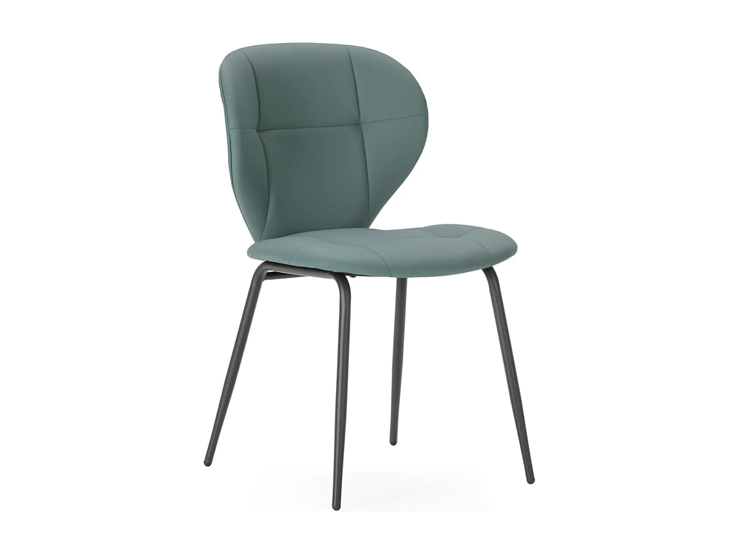 Lot de 2 chaises avec pieds en métal noir L50 cm - MAURA