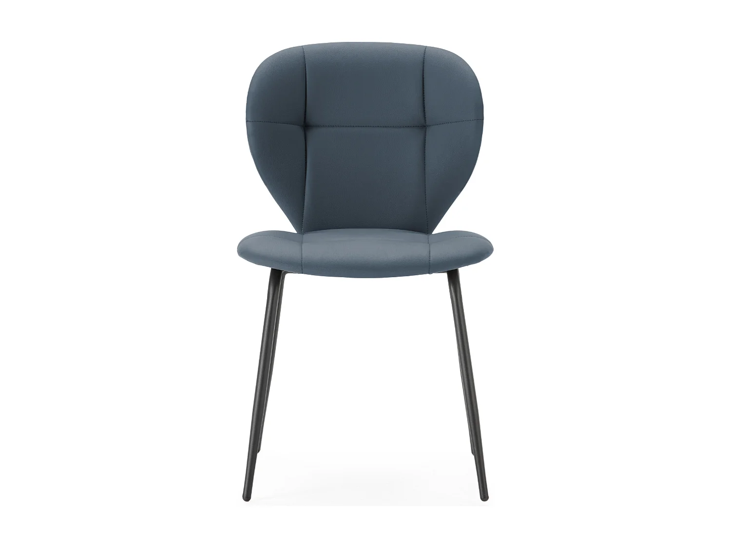 Set di 2 sedie con gambe in metallo nero L50 cm - MAURA