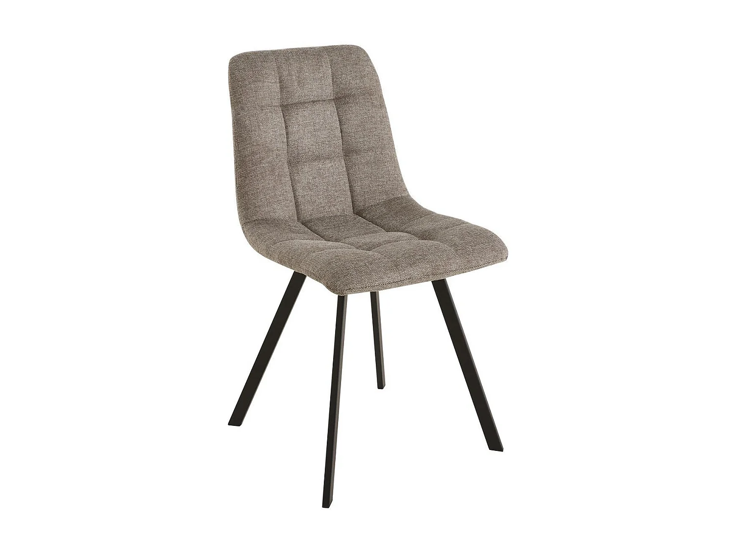 Lot de 4 chaises matelassées tissu chiné CHILLI