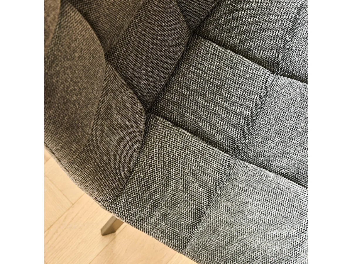 Lot de 4 chaises matelassées tissu chiné CHILLI