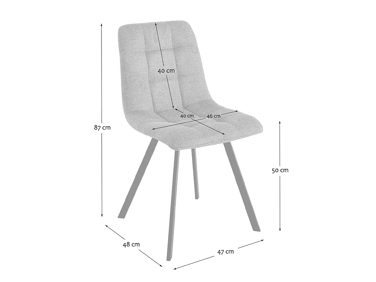 4er-Set gepolsterte Stühle - CHILLI
