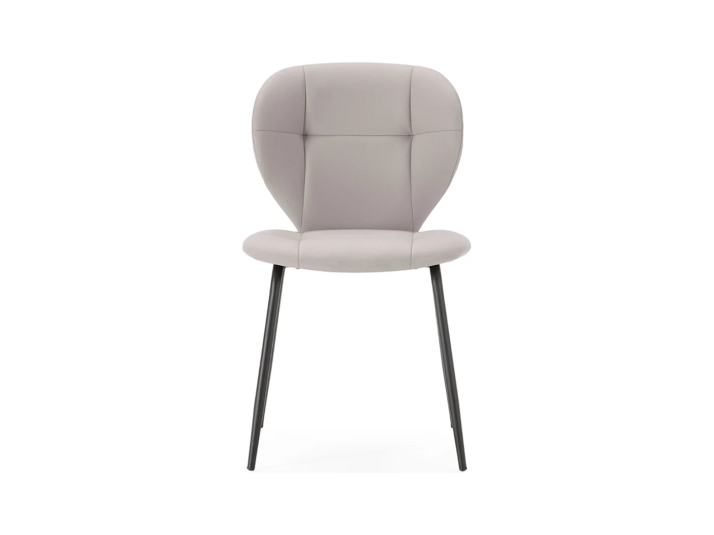 Lot de 2 chaises avec pieds en métal noir L50 cm - MAURA