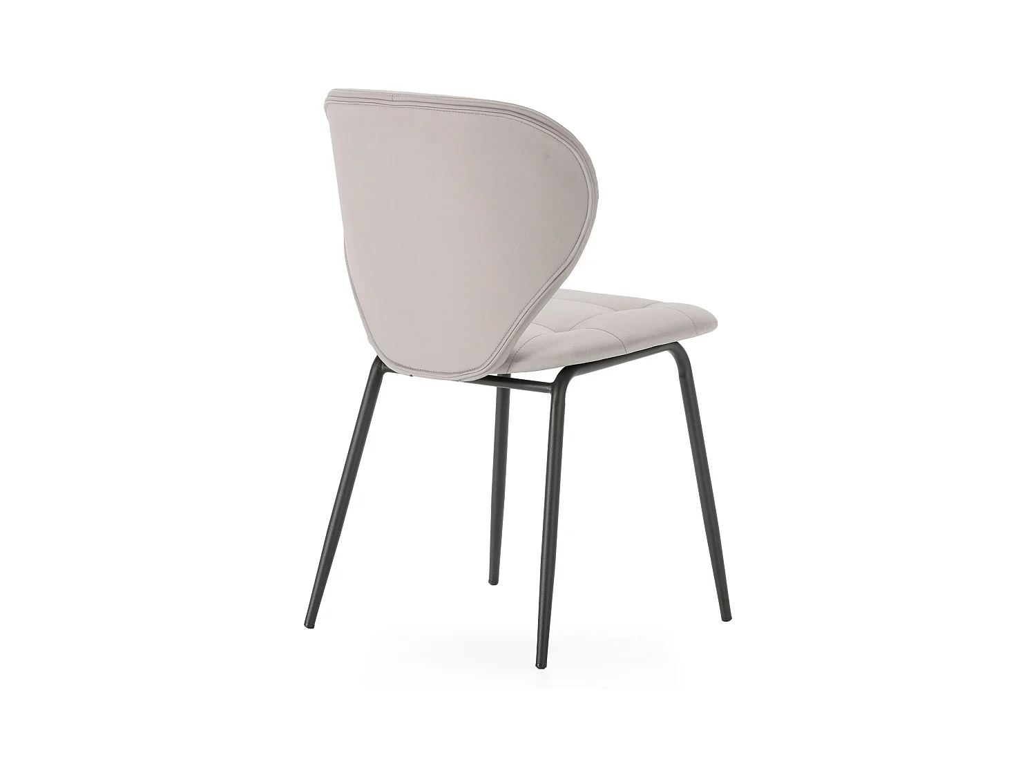 Lot de 2 chaises avec pieds en métal noir L50 cm - MAURA