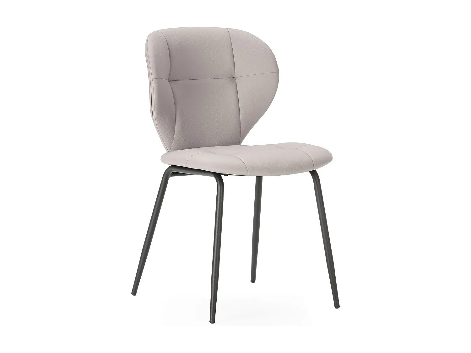 Set aus 2 Stühlen mit schwarzen Metallbeinen L50 cm - MAURA