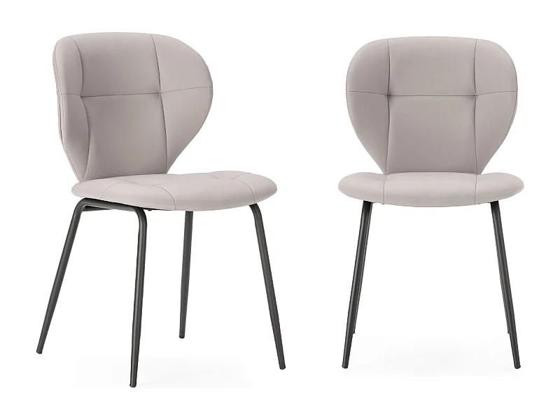 Eetkamerstoel Maura - 50x57x49cm - Beige - Set van 2