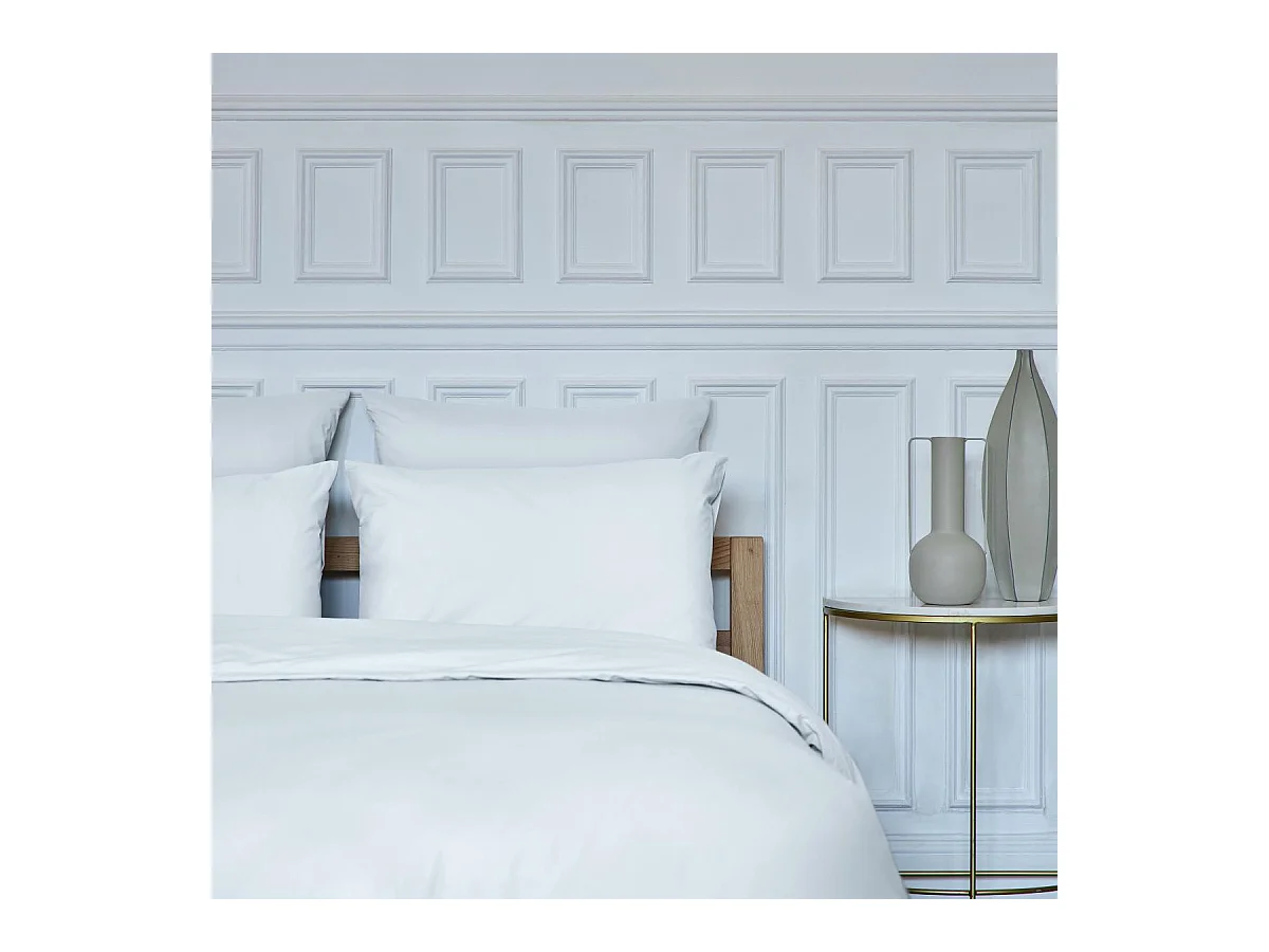 Habitat - Taie d'oreiller en percale de coton - 65 x 65 cm - Blanc - Amance