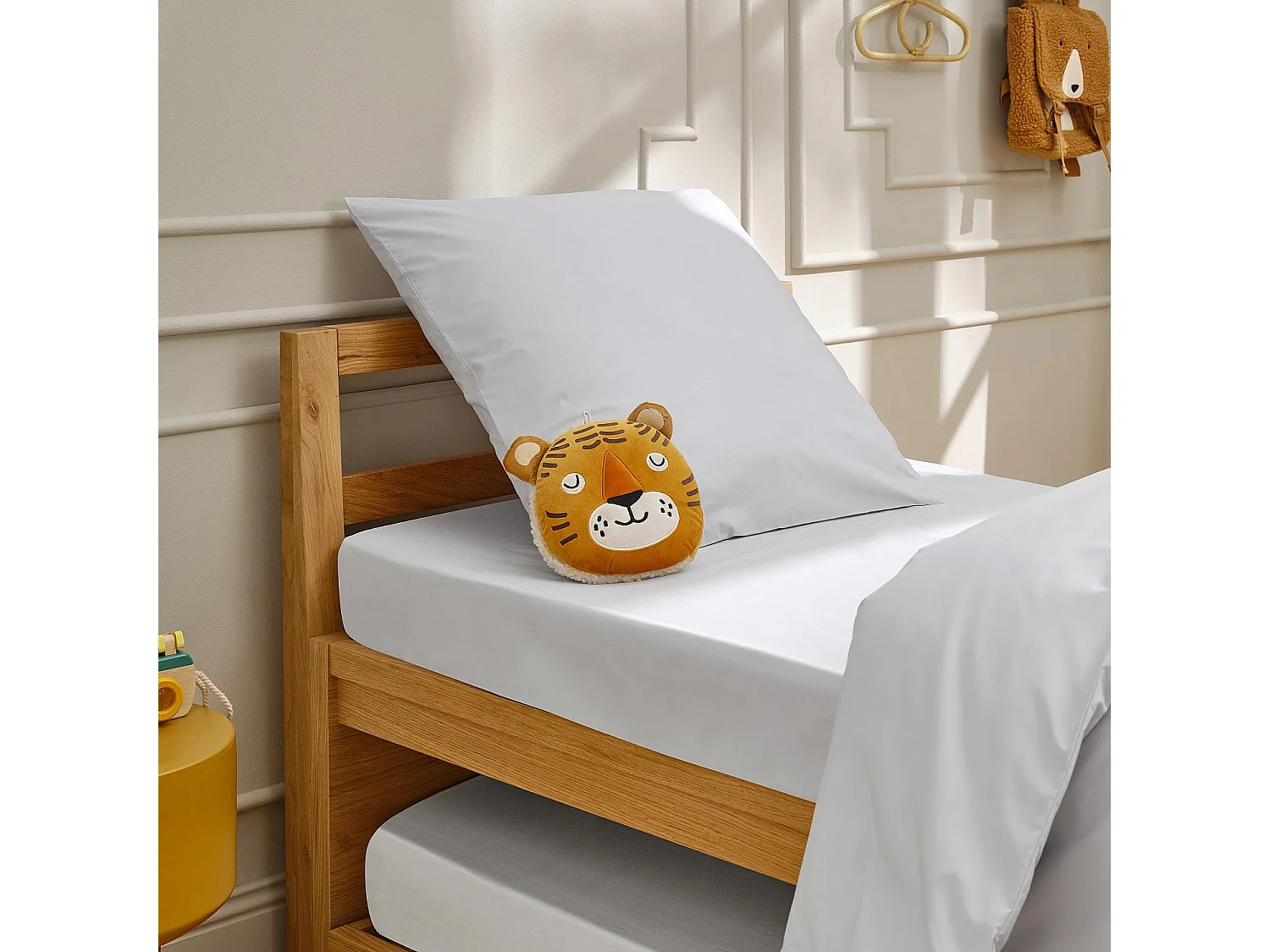 Taie d'oreiller en percale de coton - 65 x 65 cm - Blanc