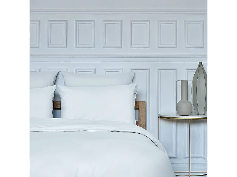 Habitat - Taie d'oreiller en percale de coton - 65 x 65 cm - Blanc - Amance