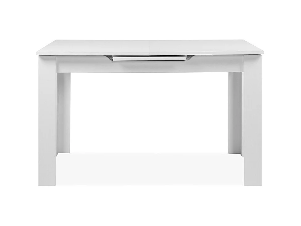 Table à manger extensible 4/6 personnes blanche 125/165 cm - Lars