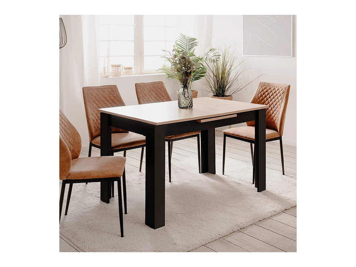 Table à manger extensible L125/165 cm - BIRMINGHAM