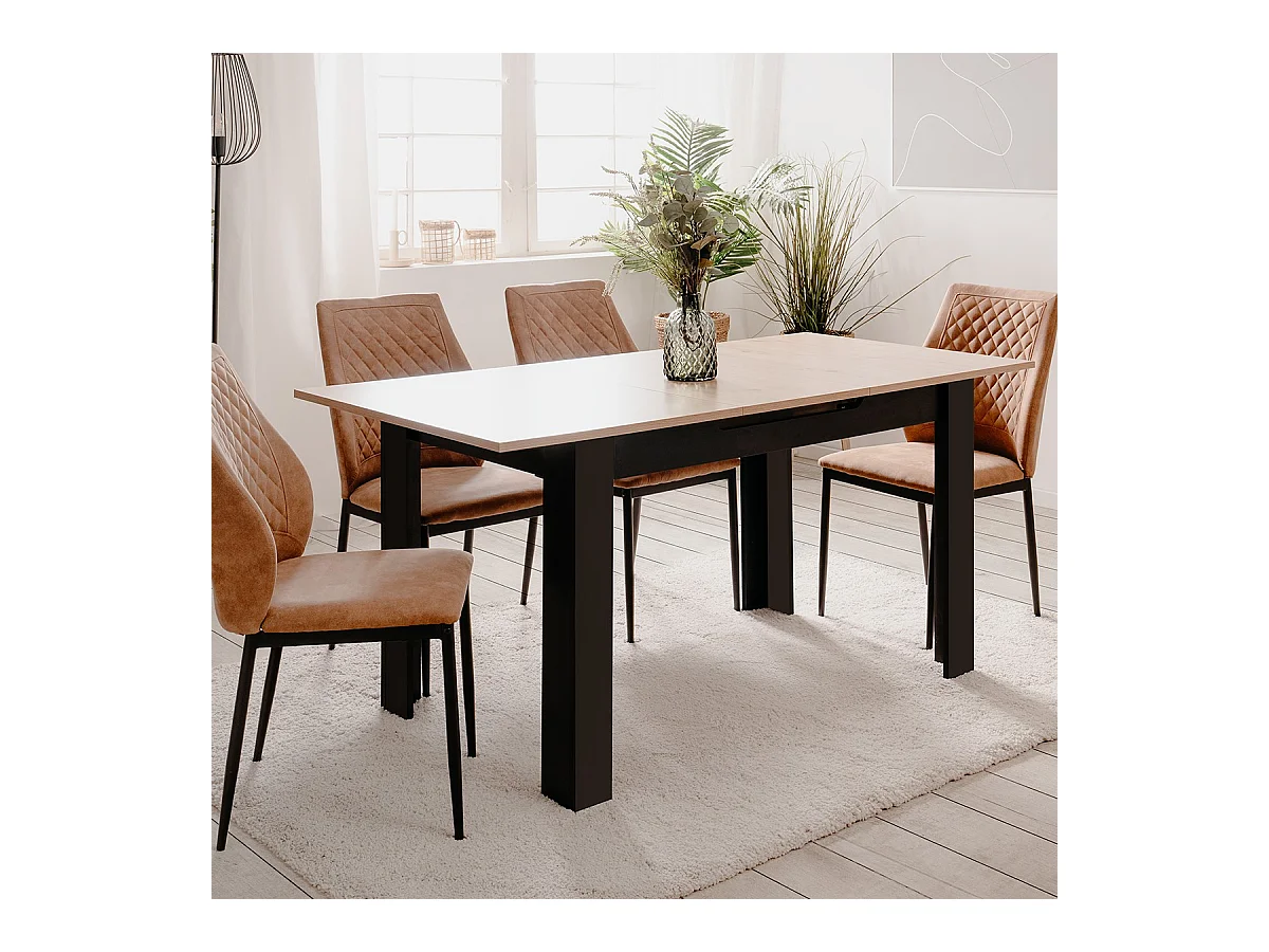 Table à manger extensible L125/165 cm - BIRMINGHAM