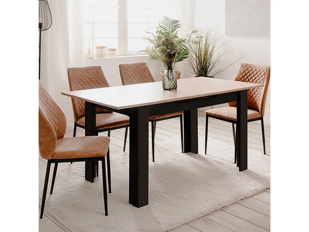 Table à manger extensible L125/165 cm - BIRMINGHAM