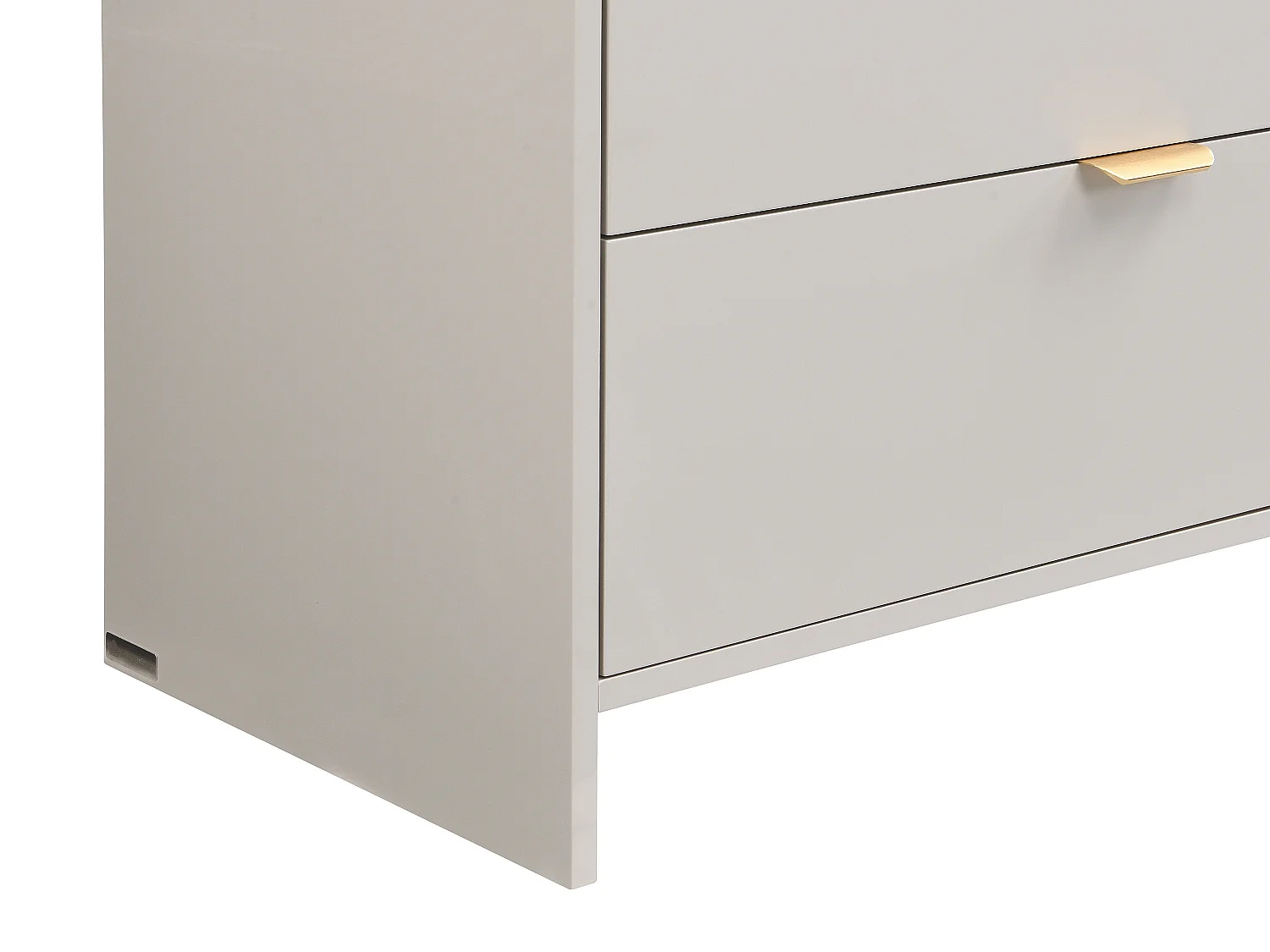 Commode 6 tiroirs - MDF - Beige et doré - ORALINO