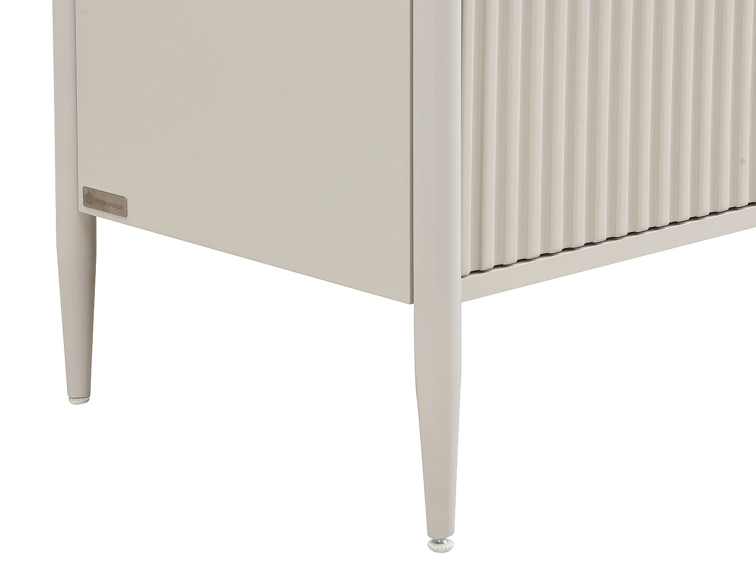 Commode 6 tiroirs - MDF - Beige et doré - CALITARO