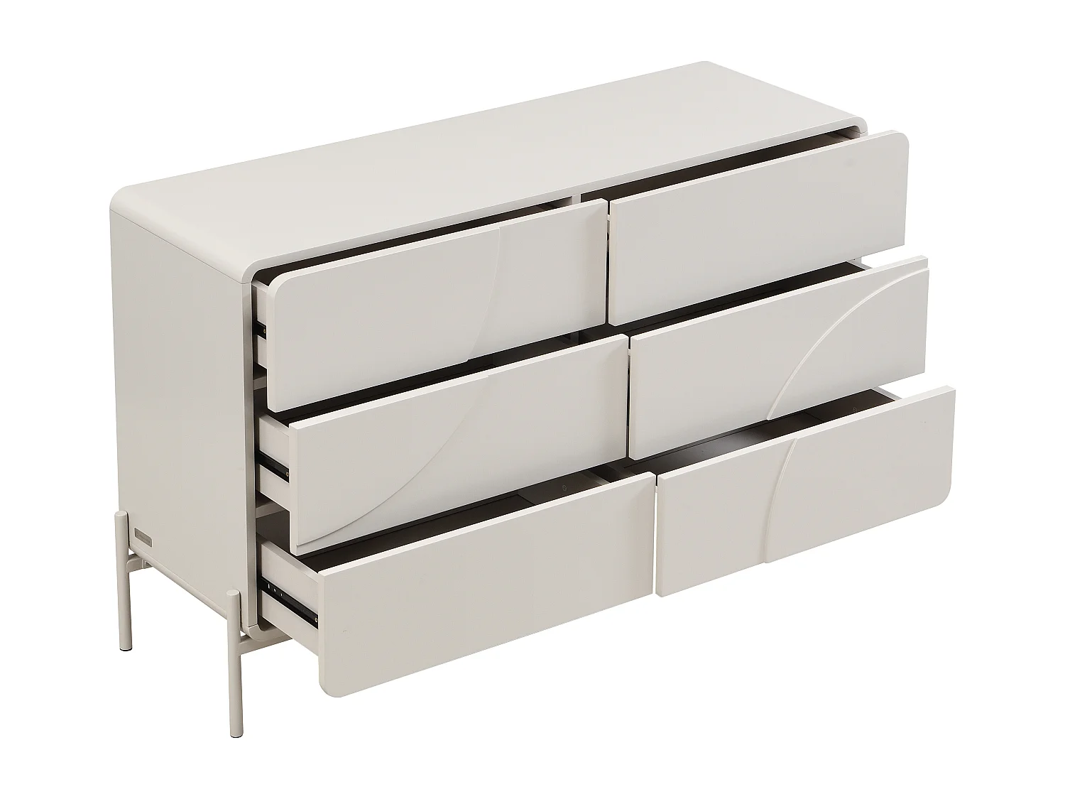 Commode 6 tiroirs - MDF - Beige - ZELINARO