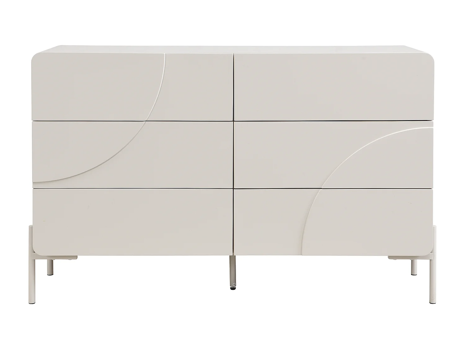 Commode 6 tiroirs - MDF - Beige - ZELINARO