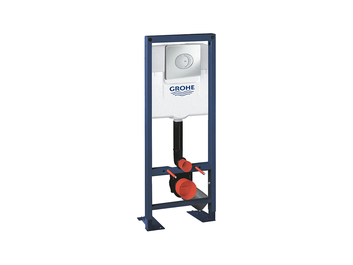 GROHE-  Bati support wc largeur réduite plaque commande Skate Air horizontal - Chrome
