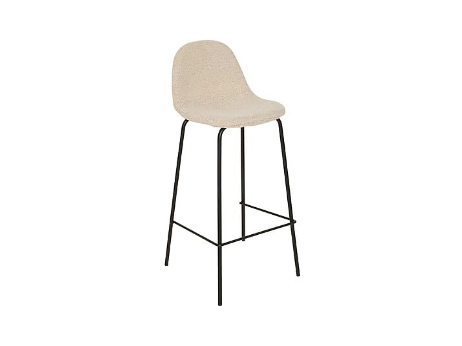 Lot de 2 tabourets de bar Blanc avec repose-pieds - Longueur 41,5 x Profondeur 43,5 x Hauteur 96 cm