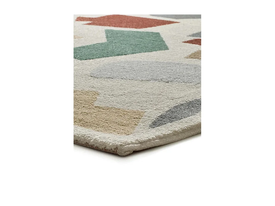 Tapis intérieur - géométrique - multicolore - 133 x 190 cm - BERUTI