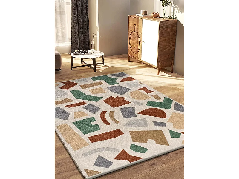 Alfombra interior  - geométrico - multicolor - 200 x 290 cm - BERUTI