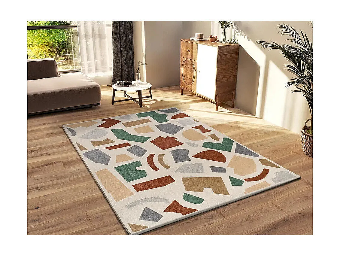 Tapis intérieur - géométrique - multicolore - 200 x 290 cm - BERUTI