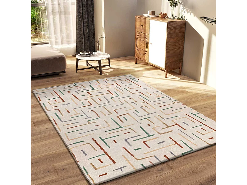 Alfombra interior  - geométrico - multicolor - 200 x 290 cm - BERUTI