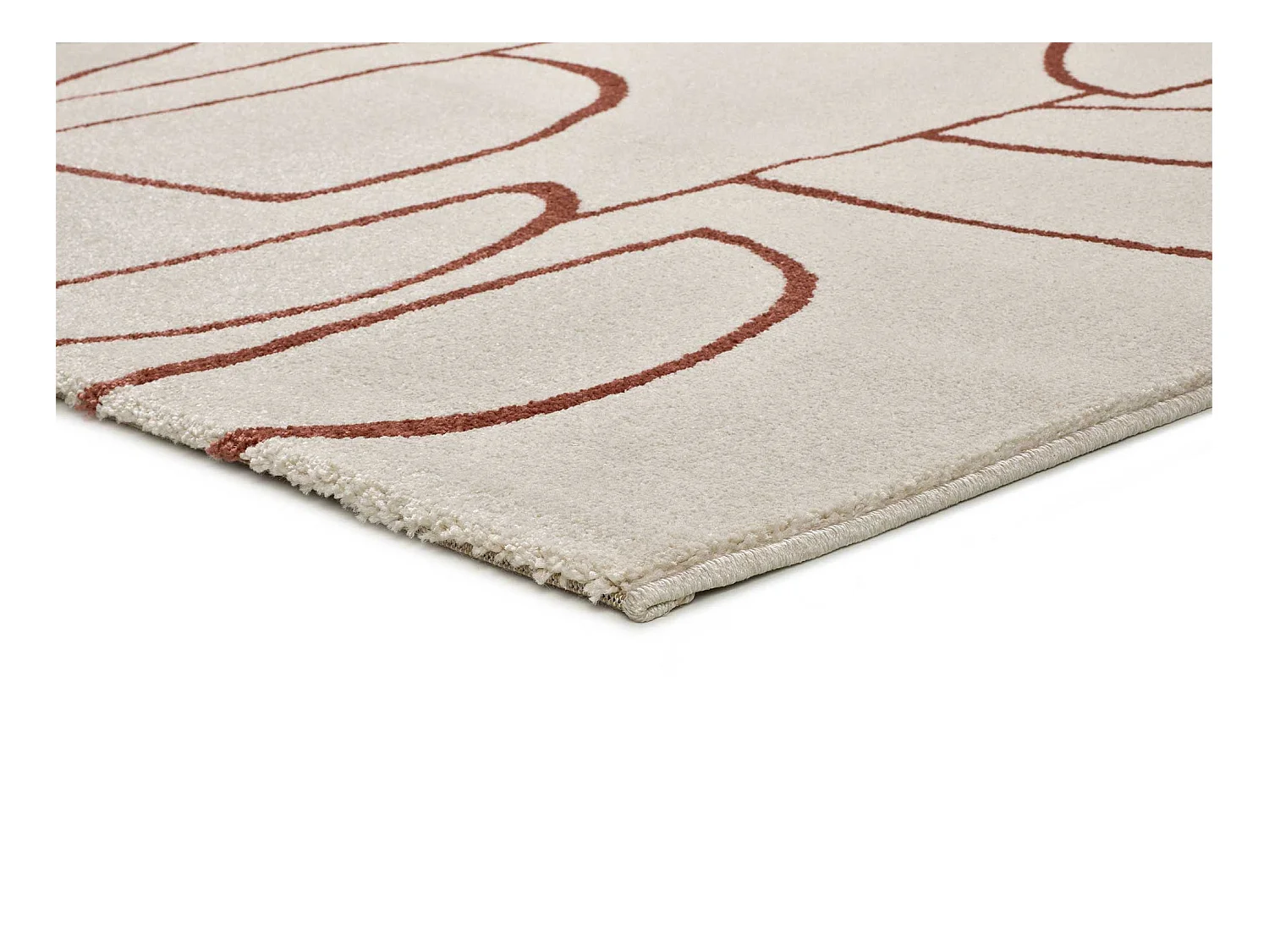 Tapis intérieur - géométrique - beige / cuivre - 200 x 290 cm - BERUTI