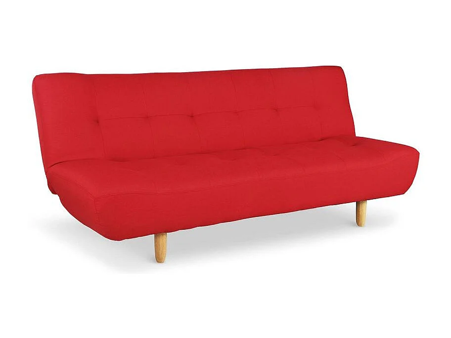 Canapé Convertible 3 Places "Zulma" 190cm Rouge