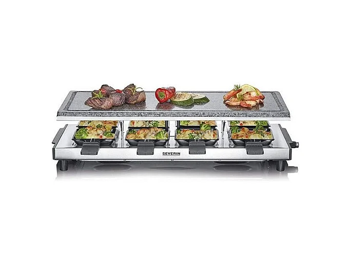 Severin Appareil à raclette 8 personnes 1500w + pierre à griller - rg2374