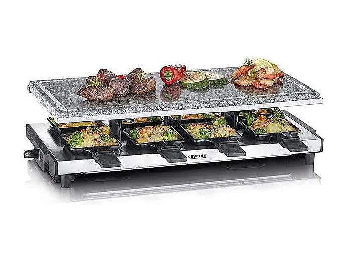 Severin Appareil à raclette 8 personnes 1500w + pierre à griller - rg2374