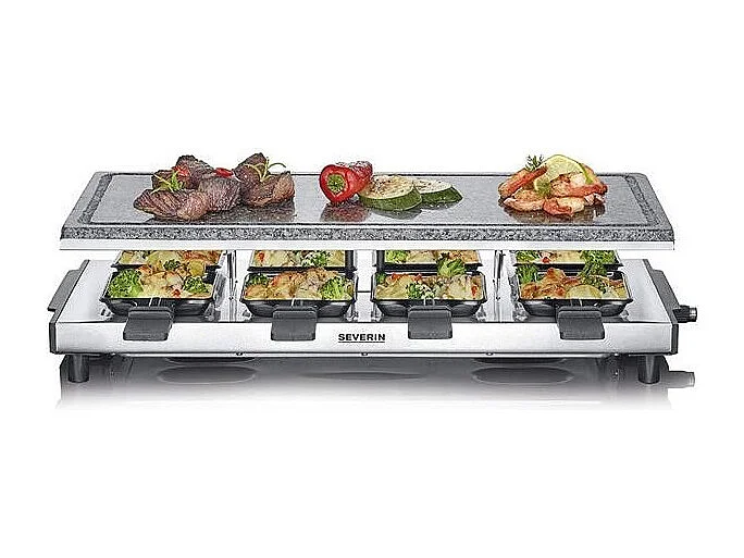 Severin Appareil à raclette 8 personnes 1500w + pierre à griller - rg2374