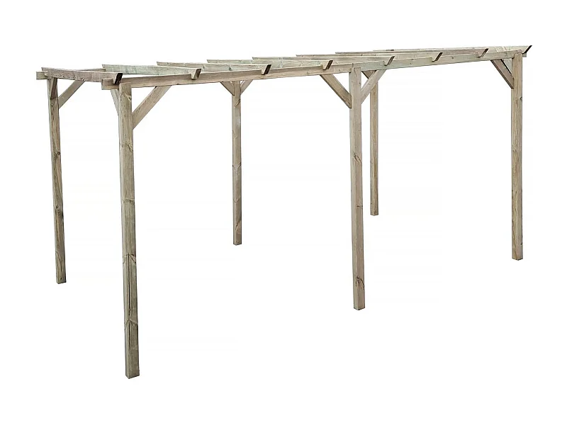Houten carport "Sunny" 3 x 5 m Bruin Geïmpregneerd grenen autoclaaf III