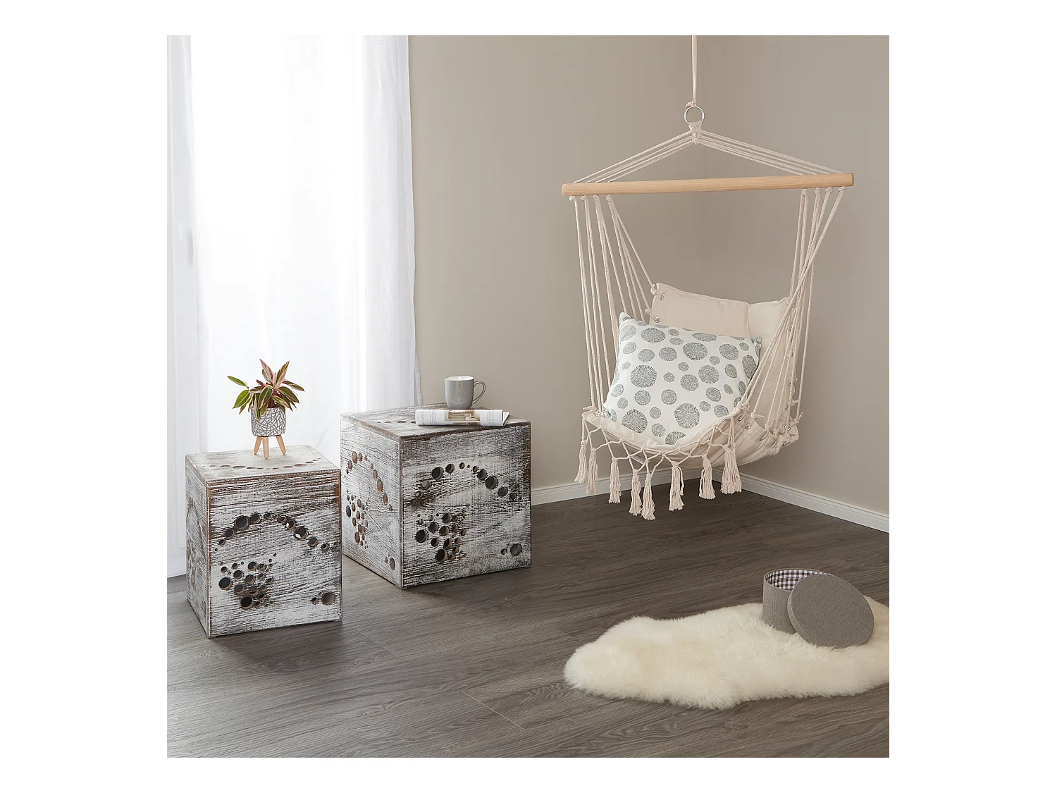 Table basse 45x45x45 cm Gris