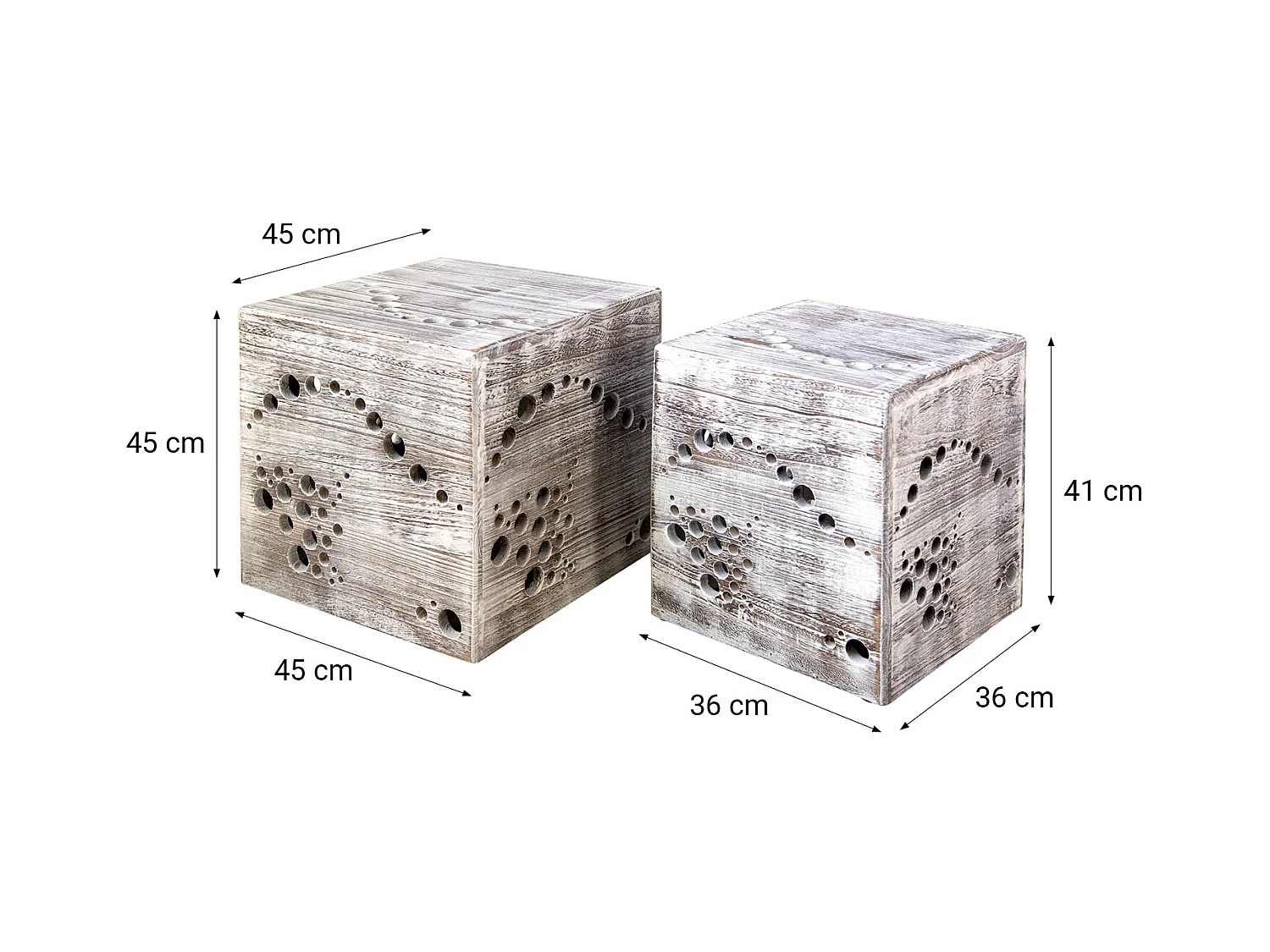 Table basse 45x45x45 cm Gris