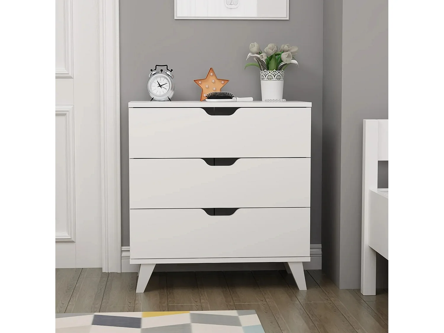 Cómoda Valencia 3 Blanco 72x40x76 cm