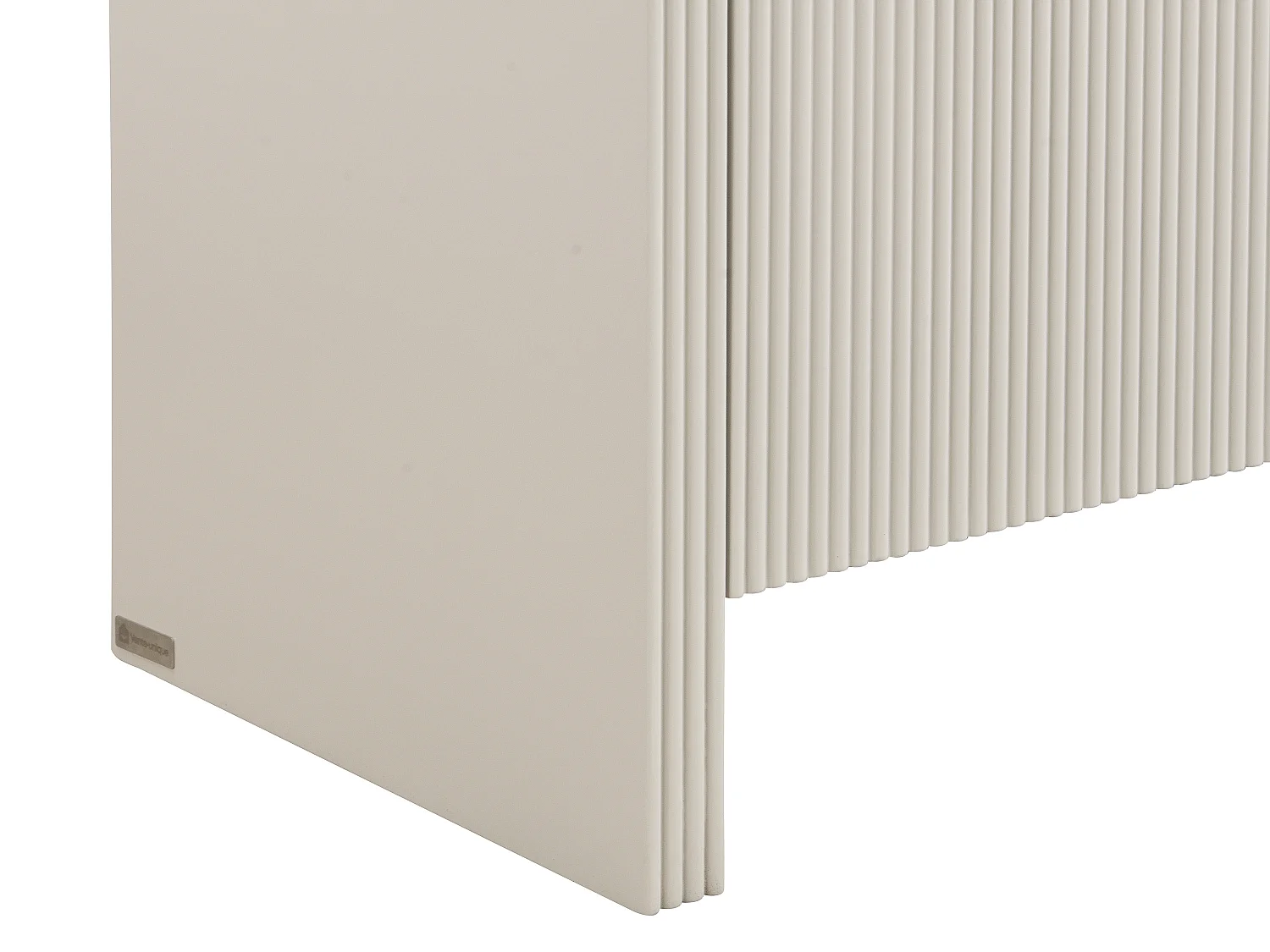 Buffet avec 4 portes en MDF - Beige et doré - MIRENALO