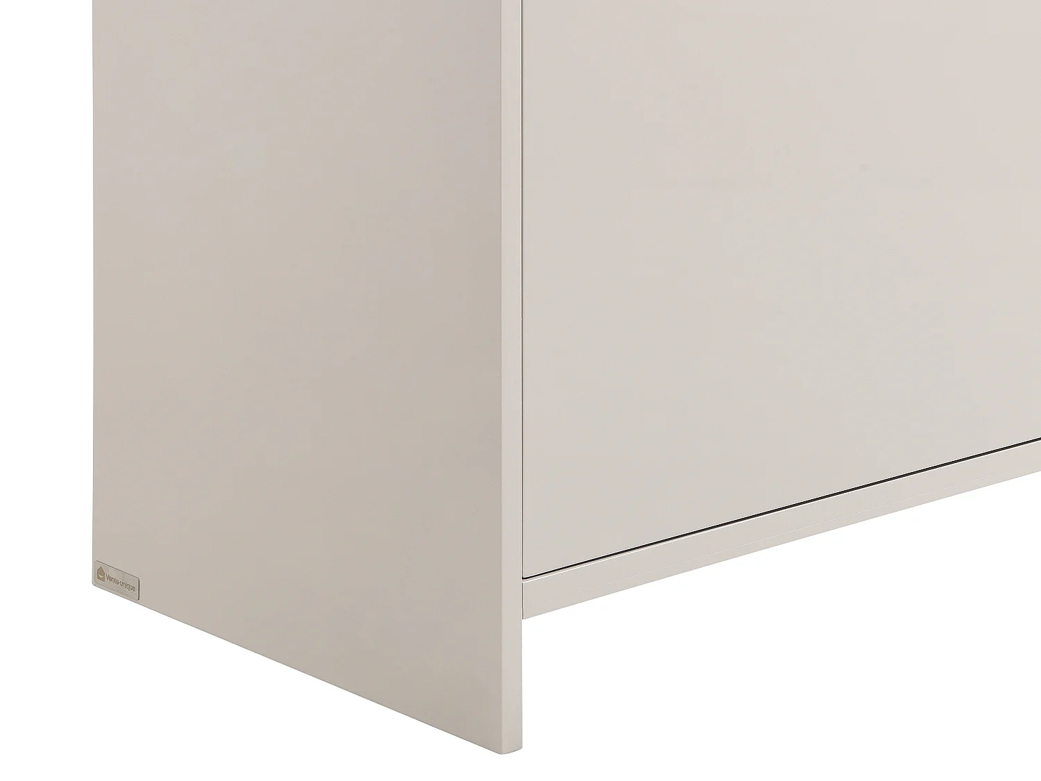 Buffet avec 2 portes et 3 tiroirs - Beige et doré - ORALINO