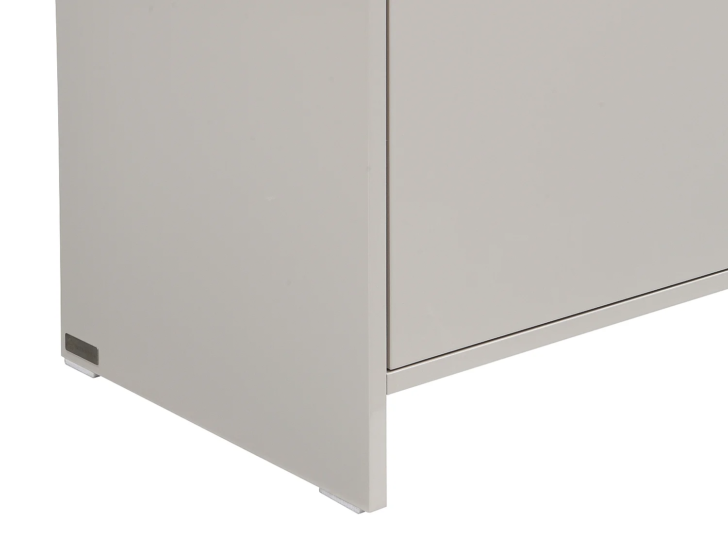 Meuble TV avec 4 portes - Beige et doré - ORALINO