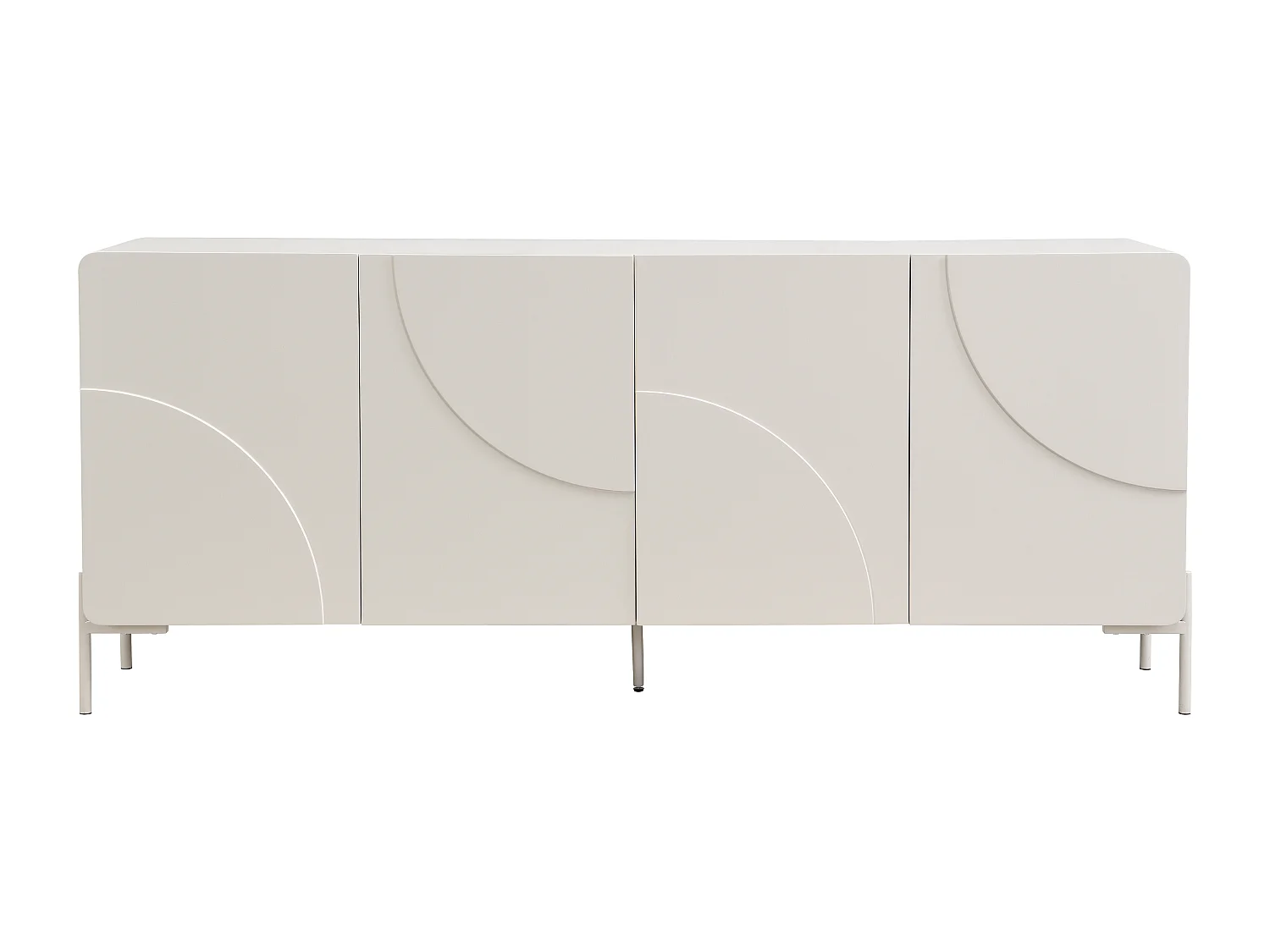 Buffet avec 4 portes en MDF - Beige - ZELINARO