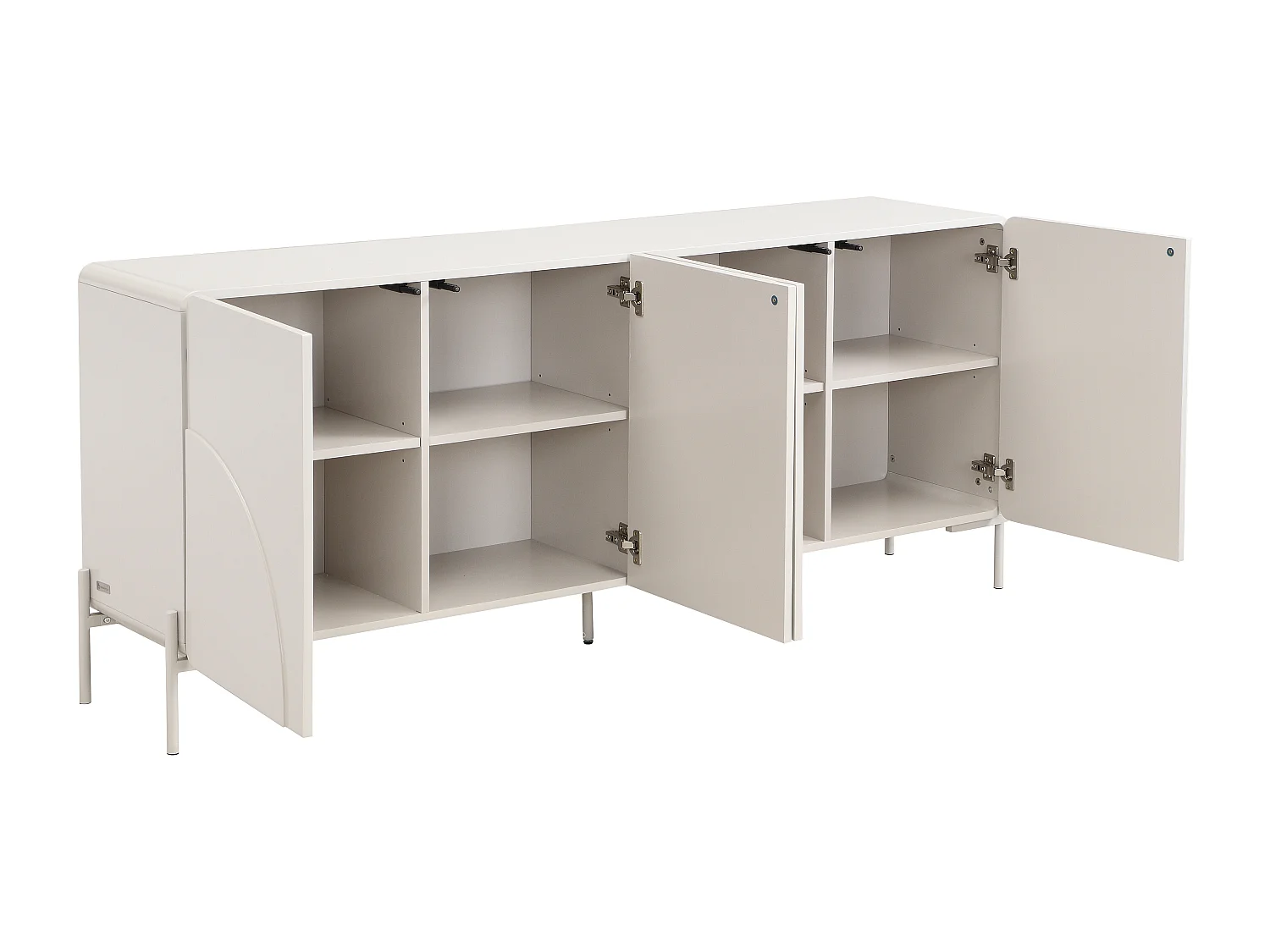 Buffet avec 4 portes en MDF - Beige - ZELINARO